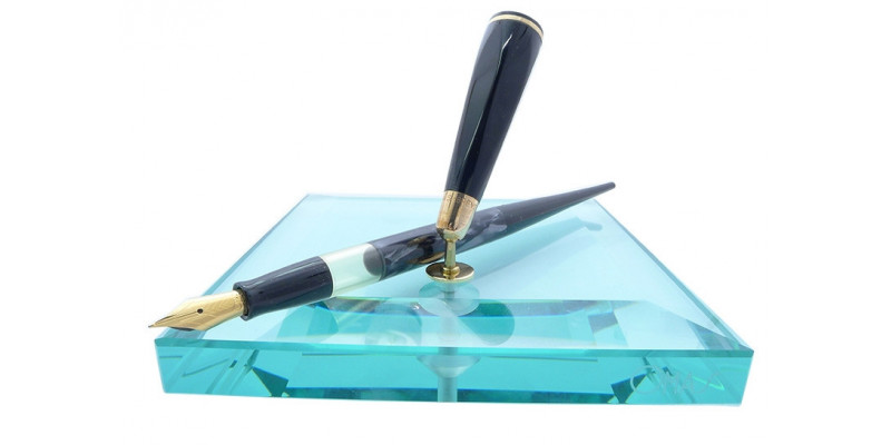 Omas New Old Stock Celluloid Desk Pen grigio perla stiloforo
