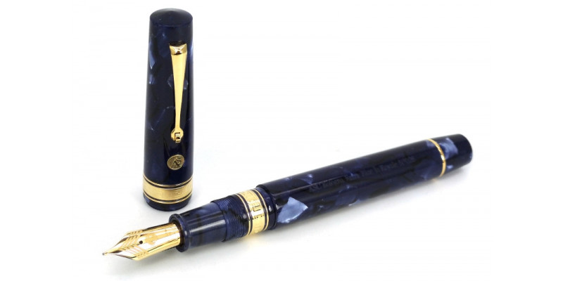 Armando Simoni Club Bologna Extra Blue La Royale gold trim fountain pen