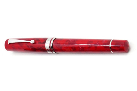 Armando Simoni Club Bologna Medio rosso magma rhodium trim fountain pen Armando Simoni Club Bologna Medio rosso magma rhodium trim fountain pen