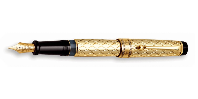 Aurora Optima riflessi solid gold fountain pen