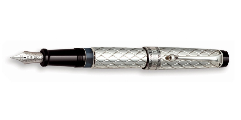 Aurora Optima riflessi sterling silver fountain pen