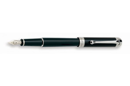Aurora Talentum finesse nera finiture cromo stilografica Aurora Talentum finesse black chrome trim fountain pen