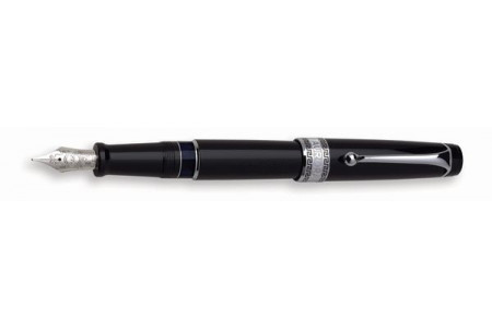 Aurora Optima black chrome trim fountain pen