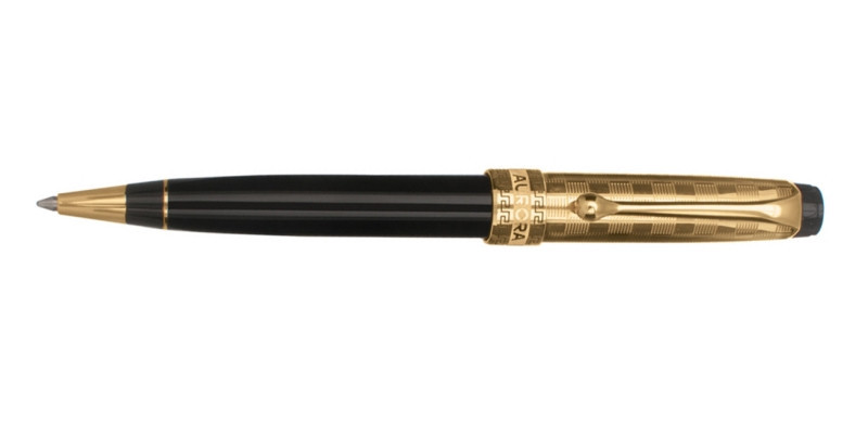 Aurora Optima deco yellow gold plated cap ballpoint