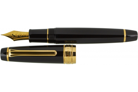 Sailor King Professional Gear gold trim black fountain pen 