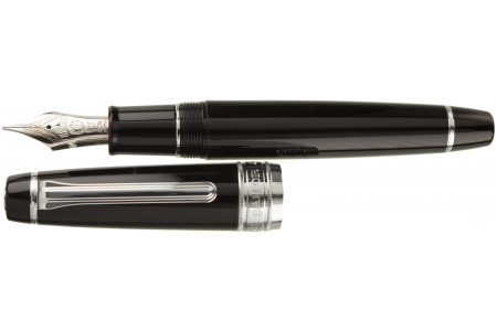 Sailor King Professional Gear rhodium trim black fountain pen 
