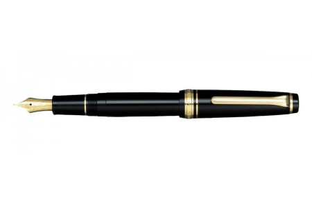 Sailor Professional Gear Slim Sapporo black gold trim fountain pen 