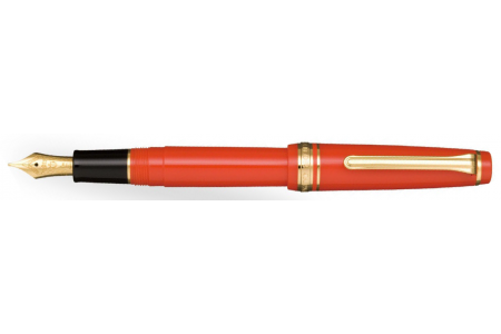 Sailor Professional Gear Slim Sapporo red gold trim fountain pen 