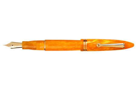 Leonardo Officina Italiana Furore arancione finiture oro stilografica Leonardo Officina Italiana Furore orange gold trim fountain pen