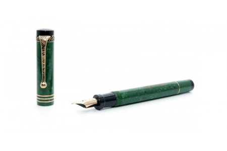 Aurora Internazionale verde fniture oro stilografica Aurora Internazionale green solid gold trim fountain pen