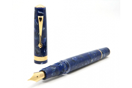 Armando Simoni Club Studio Blue Lapis Lazuli gold trim fountain pen 