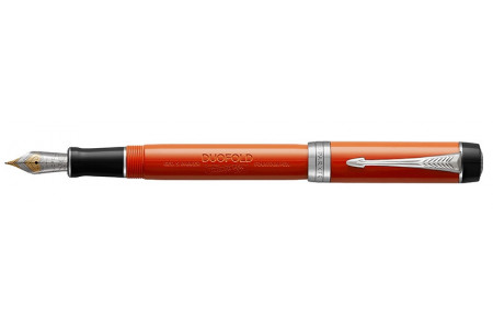 Parker Duofold classic big red rhodium trim vintage centennial fountain pen