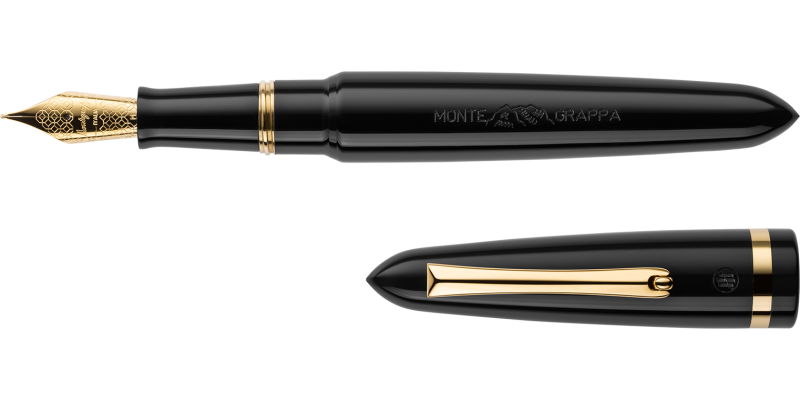 Montegrappa Venetia black steel nib fountain pen: details and price