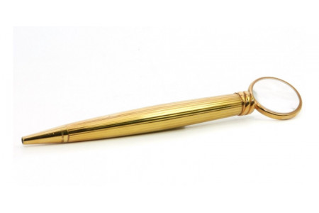 Cartier Limited Edition 1000 gold plated ballpoint with magnifying glass