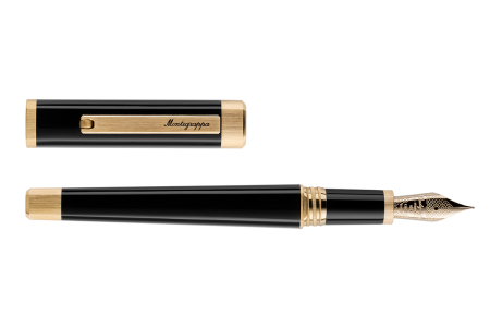 Montegrappa Quattro gold trim fountain pen