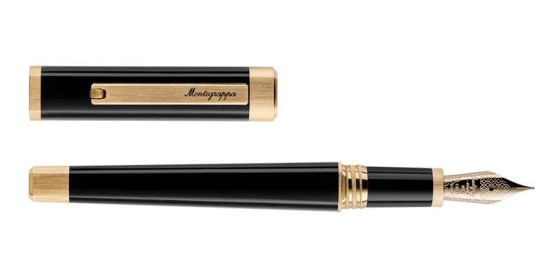 Montegrappa Quattro gold trim fountain pen
