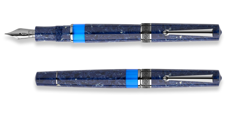 Delta Lapisblue ruthenium trim fountain pen