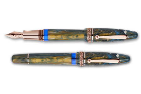 Maiora Golden Age KP Wind rose gold trim fountain pen Maiora Golden Age KP Wind rose gold trim fountain pen