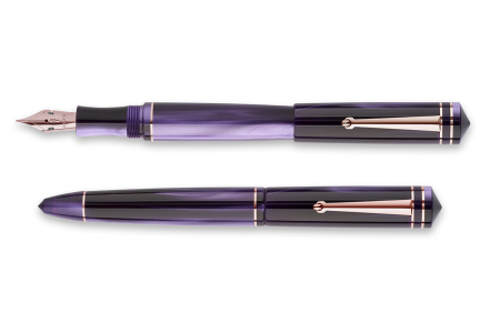 Delta Write Balance Violet rose gold trim fountain pen