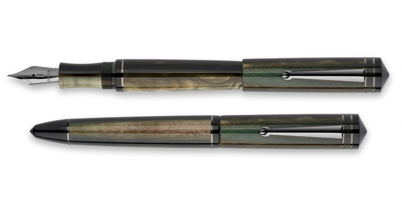 Delta Write Balance Green ruthenium trim fountain pen