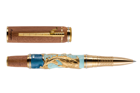 Montegrappa Ernest Hemingway The Old Man and the Sea gold plated trim roller Montegrappa Ernest Hemingway The Old Man and the Sea roller