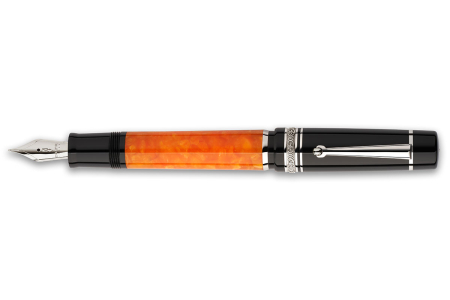Delta DV Mid-Size rhodium trim fountain pen 