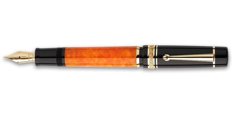 Delta DV Mid-Size K gold trim fountain pen