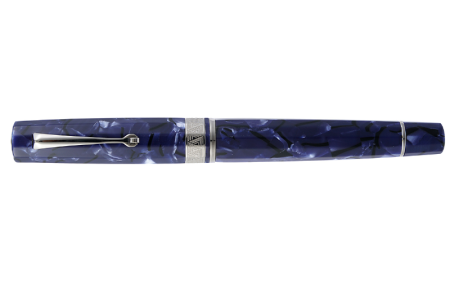 Omas Paragon Blue Royale Rhodium Trim celluloid fountain pen Omas Paragon Blue Royale Rhodium Trim celluloid fountain pen