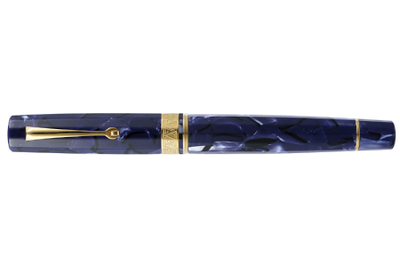 Omas Paragon Blue Royale Gold Trim celluloid fountain pen
