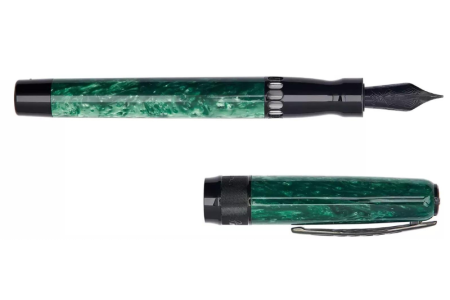 Pineider La Grande Bellezza Rock verde finiture nere stilografica fountain pen