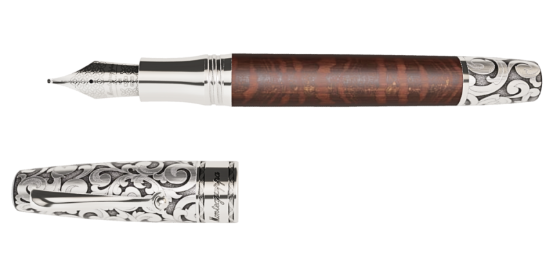 Montegrappa My Design Extra 1930 Snake Wood Acanthus Sterling fountain pen