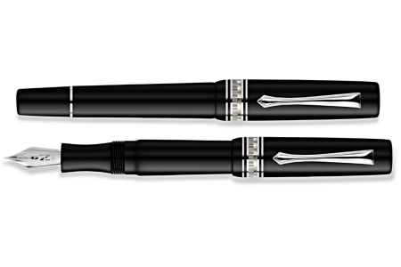 Nettuno 1911 N-E 2.0 Pelagos matte black rhodium trim fountain pen Nettuno 1911 N-E 2.0 Pelagos matte black rhodium trim fountain pen
