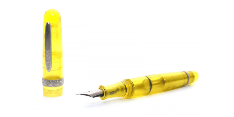 Stipula Etruria Rainbow giallo pennino acciaio stilografica