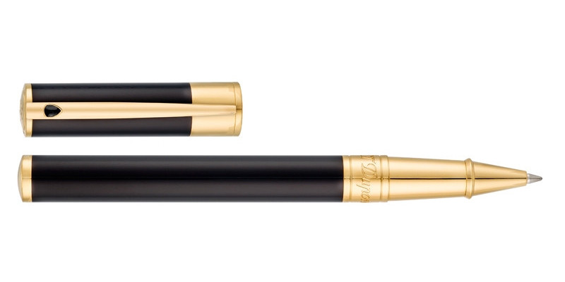 Dupont D-Initial nera finiture oro roller 262202