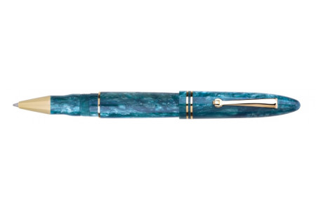 Leonardo Officina Italiana Furore blu smeraldo finiture oro roller