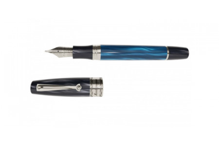 Montegrappa My Design extra blue grey celluloide stilografica Montegrappa My Design extra blue grey celluloide stilografica