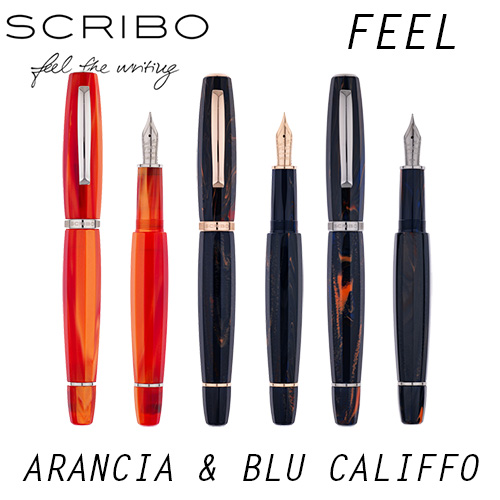 Scribo Feel Arancia & Blu Califfo fountain pen